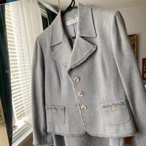 Two piece Lord & Taylor Suit, TAHARI Designer Suit, Light Blue